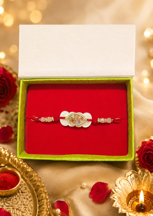 Yin Yang, Evil Eye & Designer Rakhi with Gift Boxes