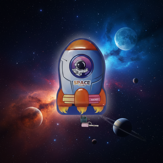 Blue Rocket - Space Background
