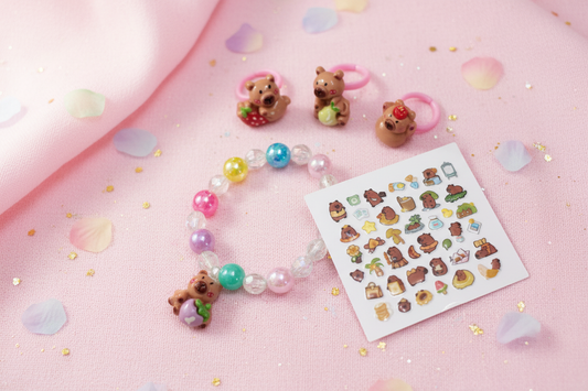 Capybara Jewellery Set - Flat Lay