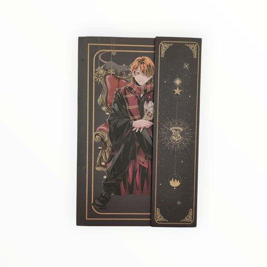 Harry Potter Hogwarts Anime-Style Hardcover Notebook – Gold Foil Magnetic Flap Journal