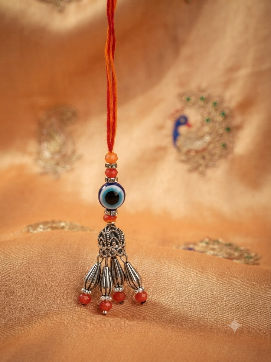 Oxidised Silver & Evil Eye Bhabhi Rakhi Collection