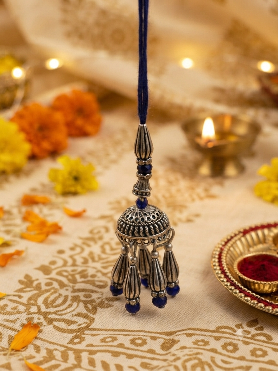 Oxidised Silver & Evil Eye Bhabhi Rakhi Collection