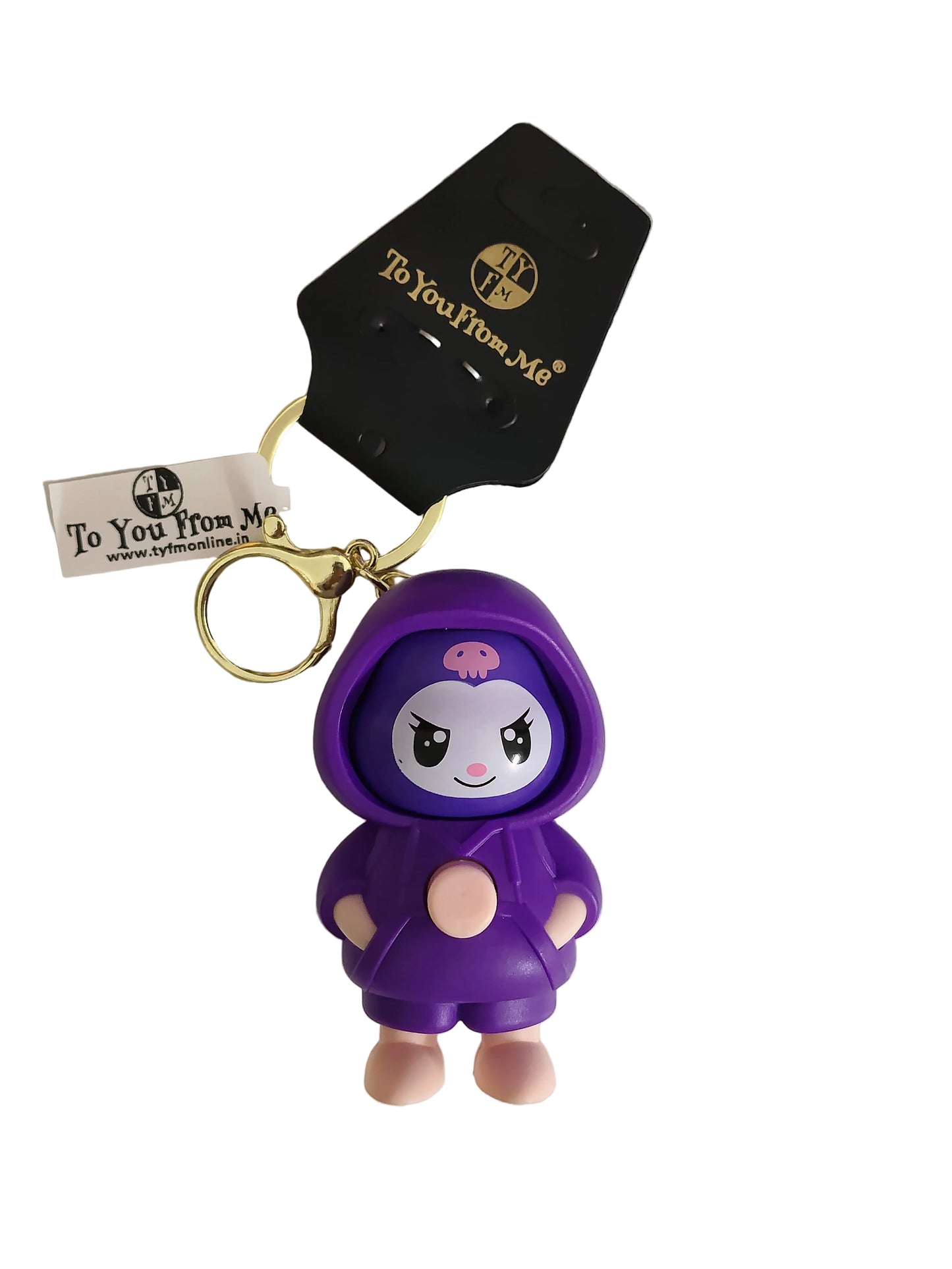 "Cartoon Character Hoodie Keychain – Chibi PVC Figure (Assorted)"