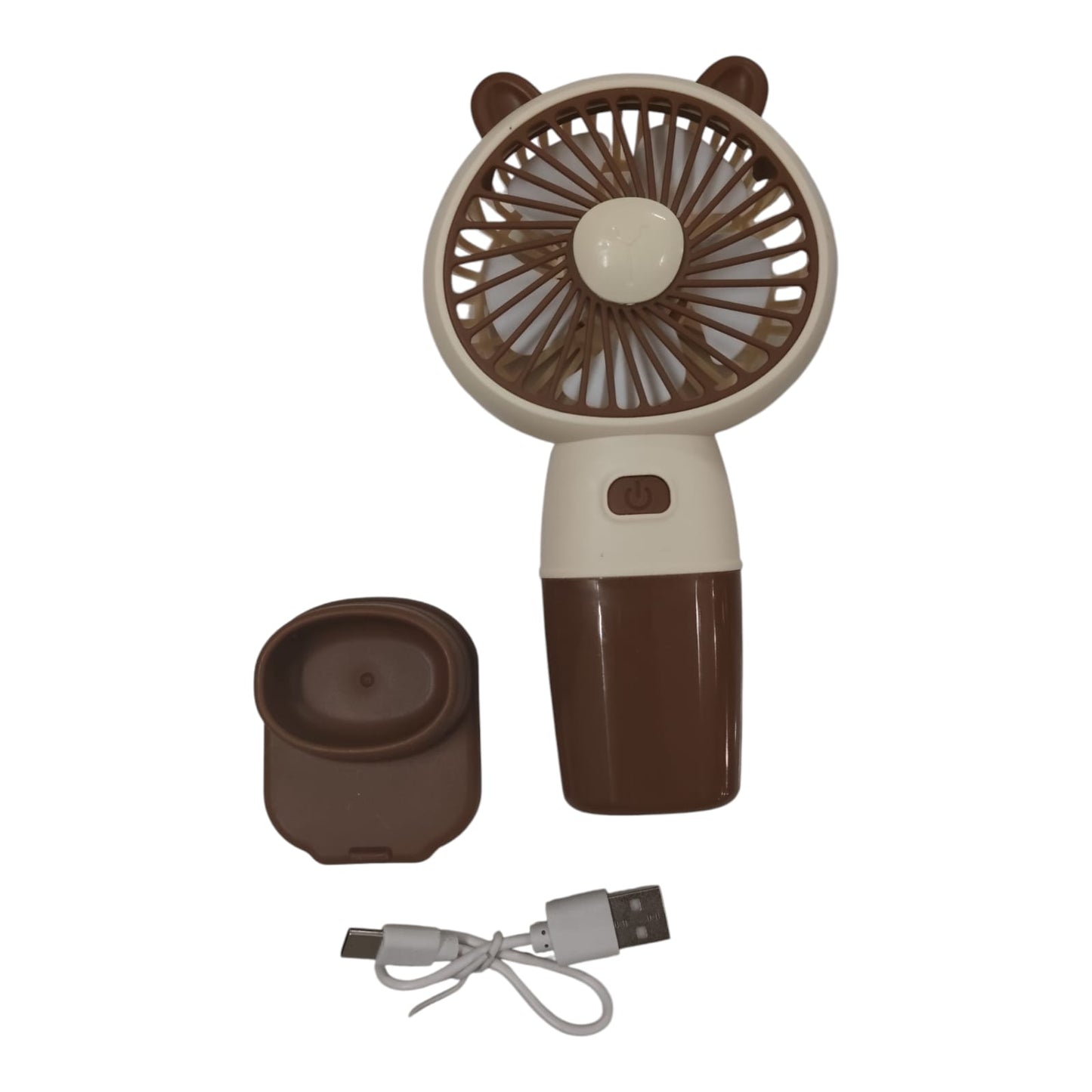 Mini Handheld Fan with Phone Holder – Portable USB Rechargeable Fan