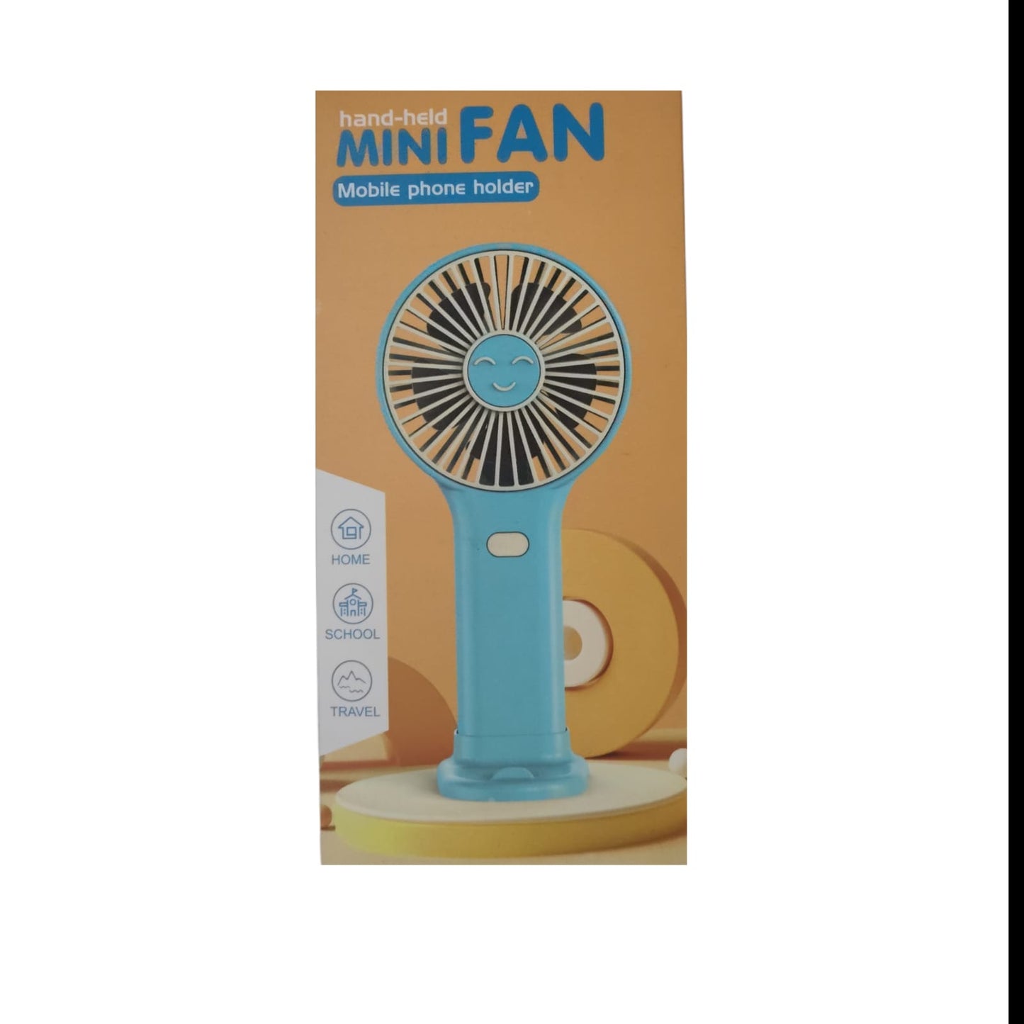Mini Handheld Fan with Phone Holder – Portable USB Rechargeable Fan