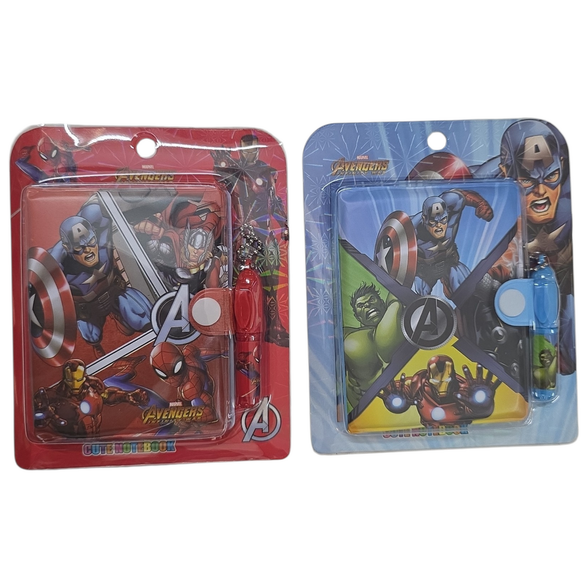 Kids Diary with Pen Keychain – Unicorn, Panda, Avengers & Space Designs