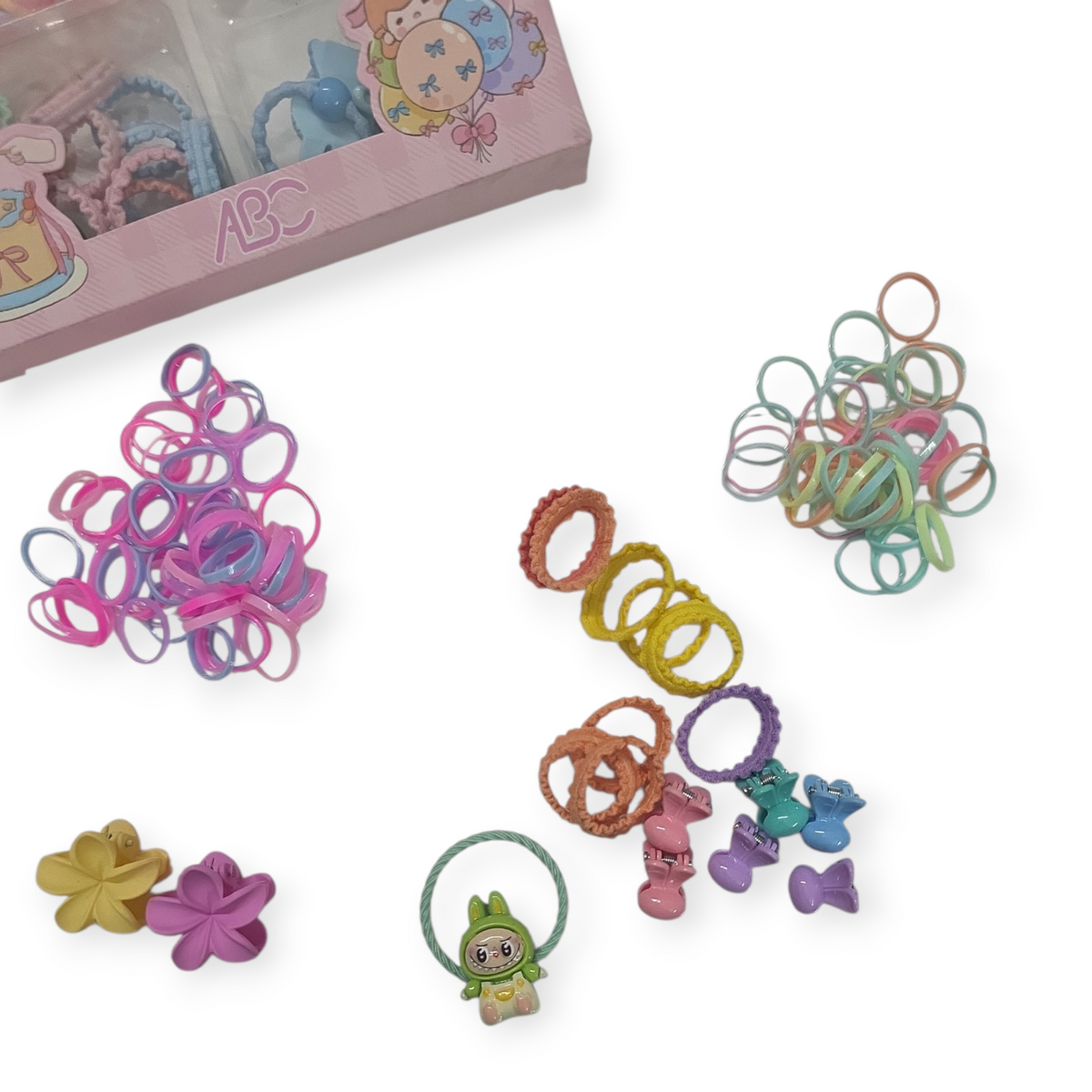 Labubu Hair Accessories Gift Set – Kids Hair Clips, Scrunchies & Bands