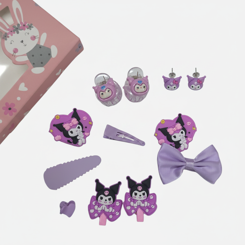 Kids Hair Accessories Gift Set | Frozen, Kuromi, Capybara & Unicorn