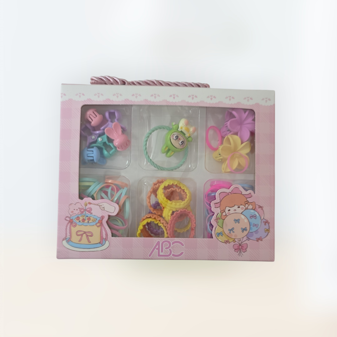 Labubu Hair Accessories Gift Set – Kids Hair Clips, Scrunchies & Bands