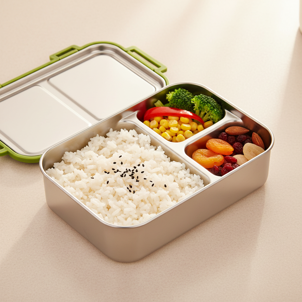 Bento Stainless Steel Lunch Box 3 Compartment