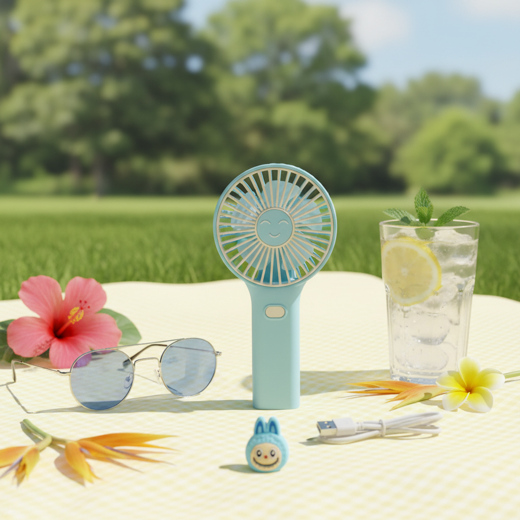 Blue bunny fan summer picnic