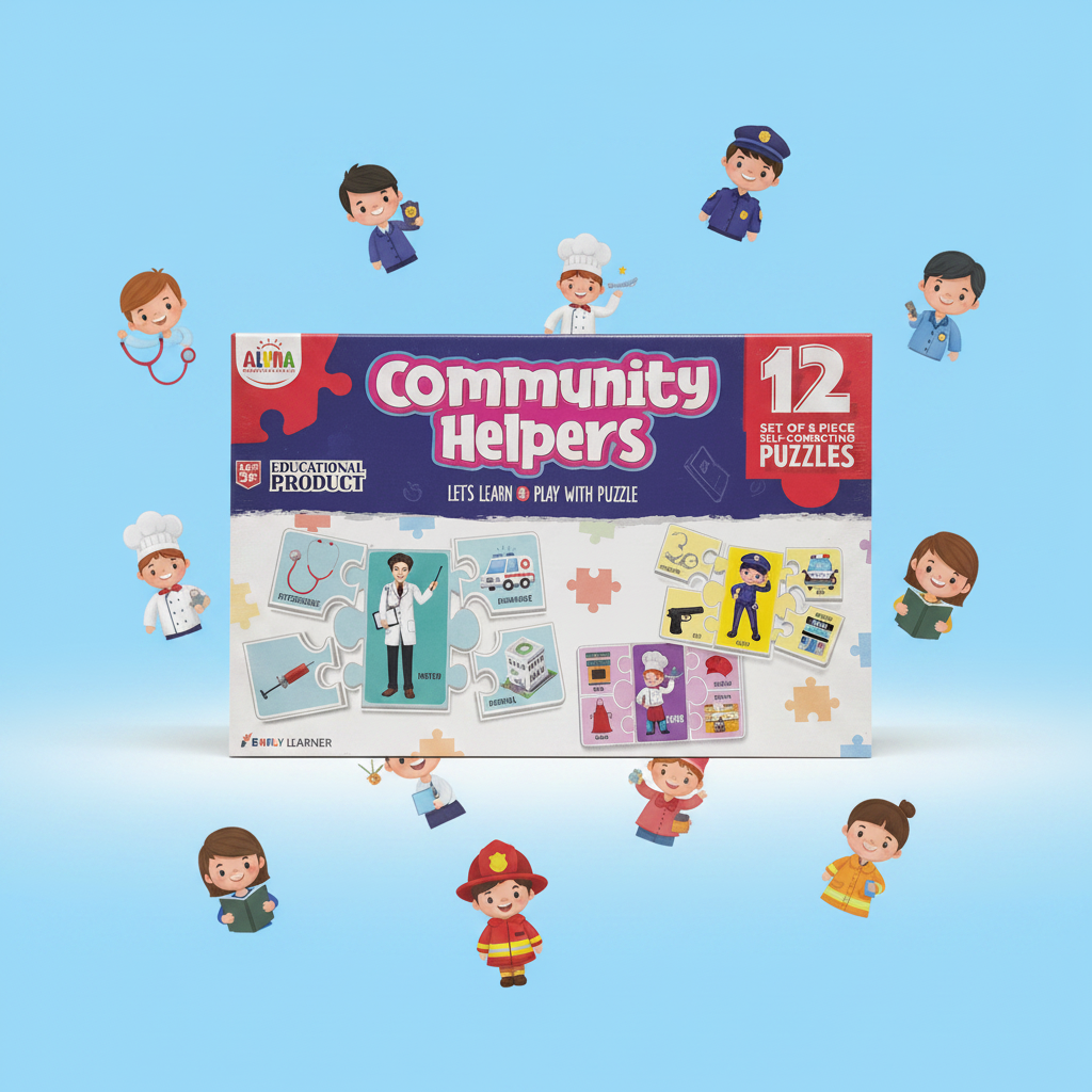 Community Helpers – Sky Blue Background