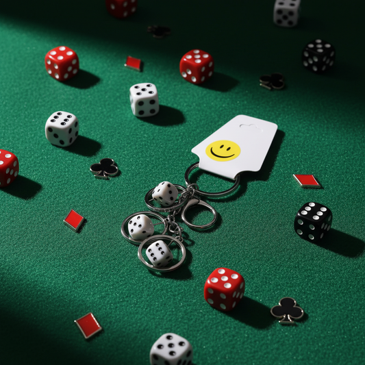 Dice Keychain - Casino Background