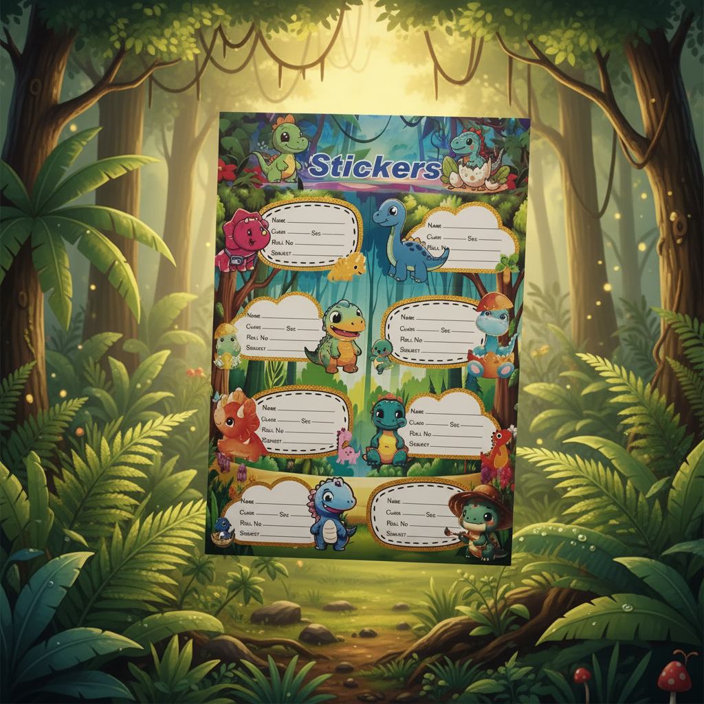 Dinosaur sticker sheet