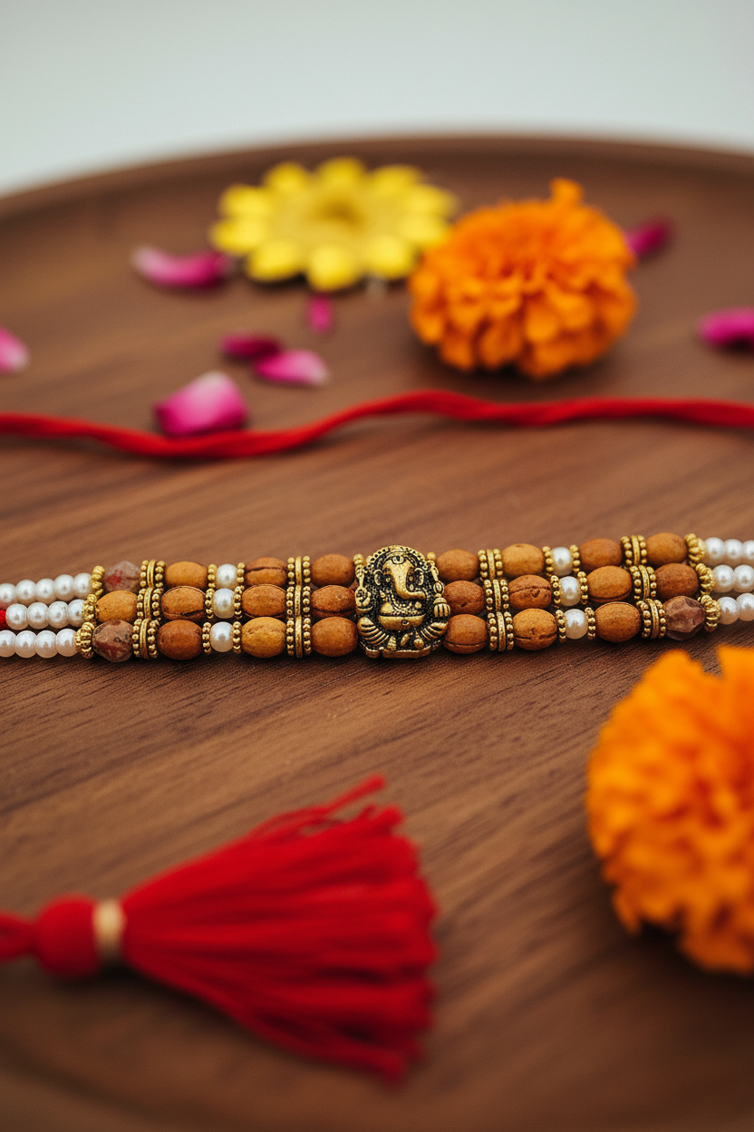 Ganesh Rudraksha Rakhi 1