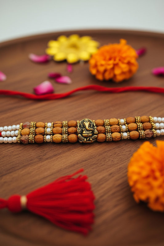 Ganesh Rudraksha Rakhi 1