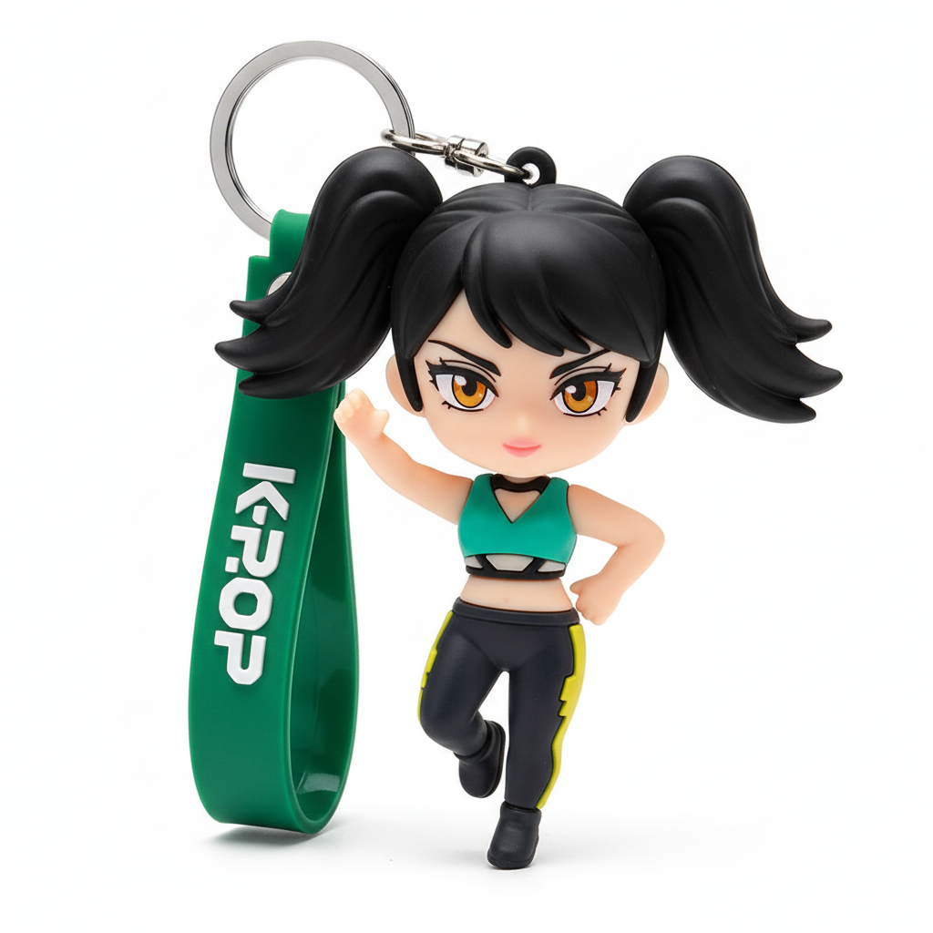 Green Fierce Dancer K-Pop Keychain