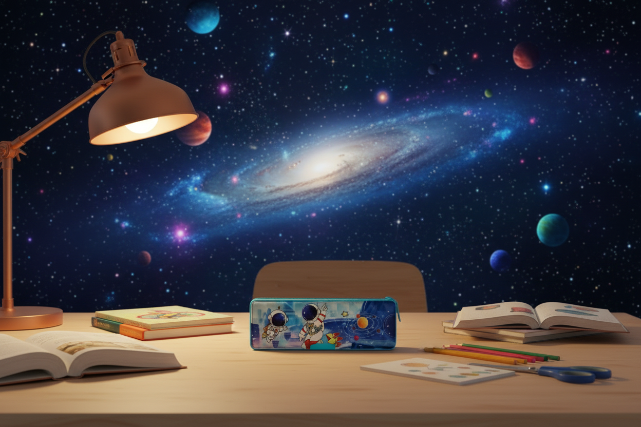 Blue Astronaut Pencil Box