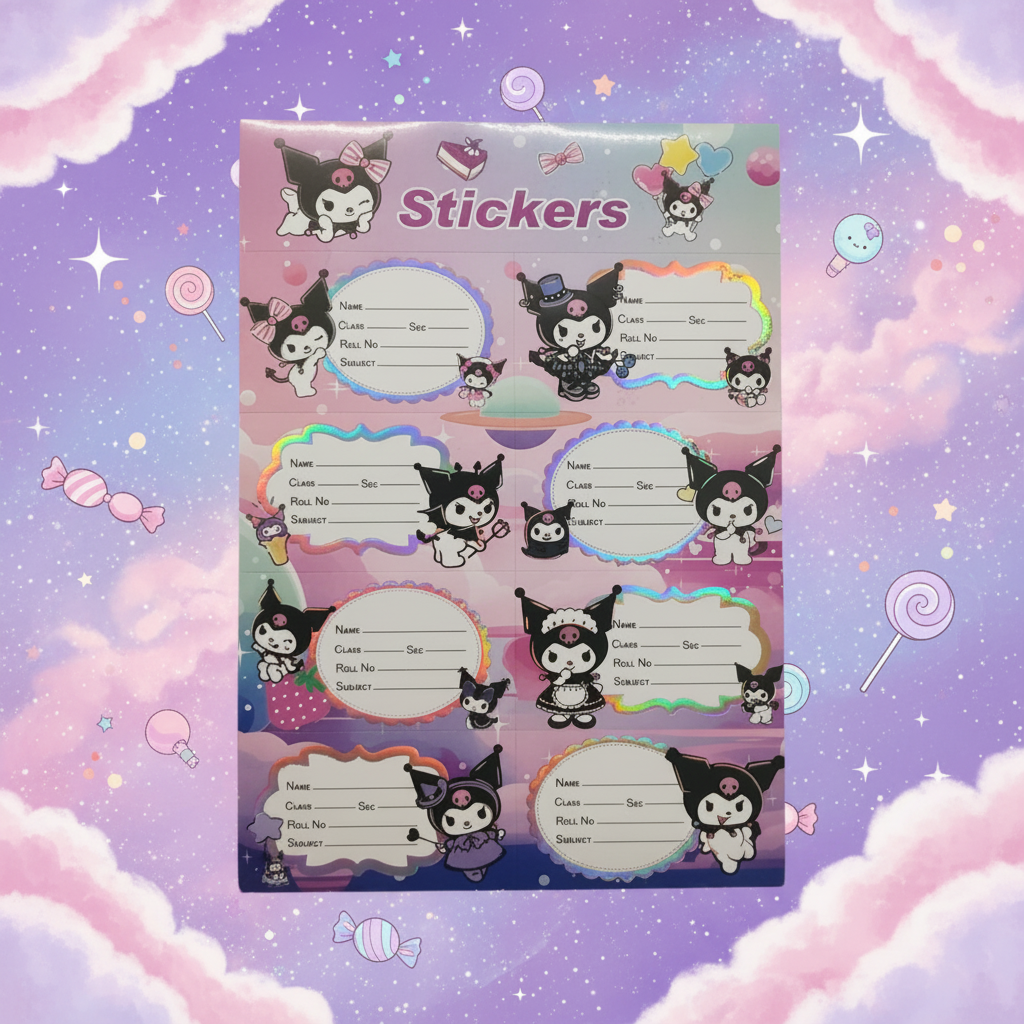 Kuromi sticker sheet