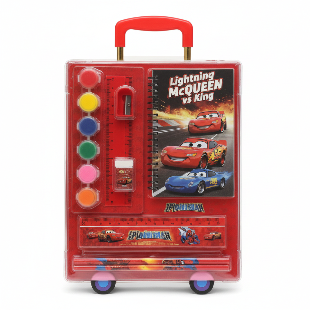 Lightning McQueen vs King Trolley Stationery Kit