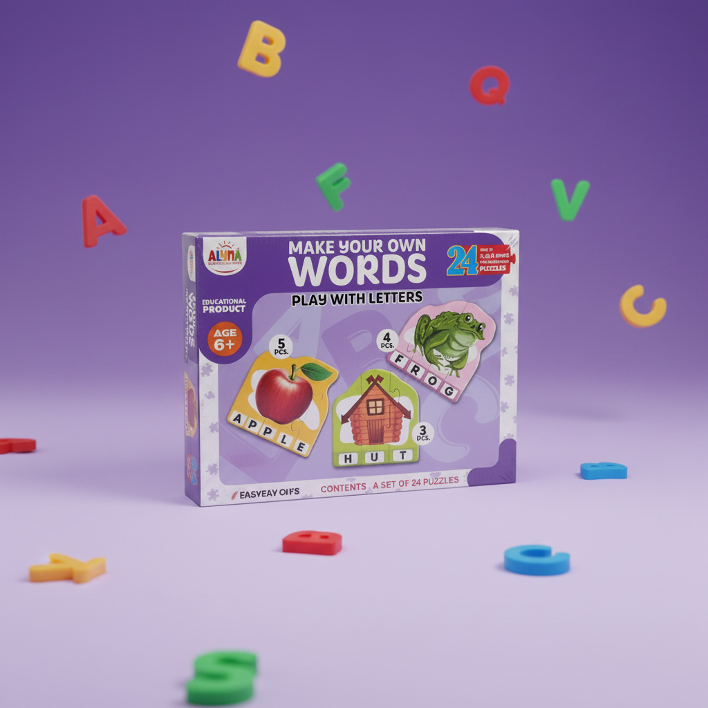 Make Your Own Words – Purple Alphabet Background