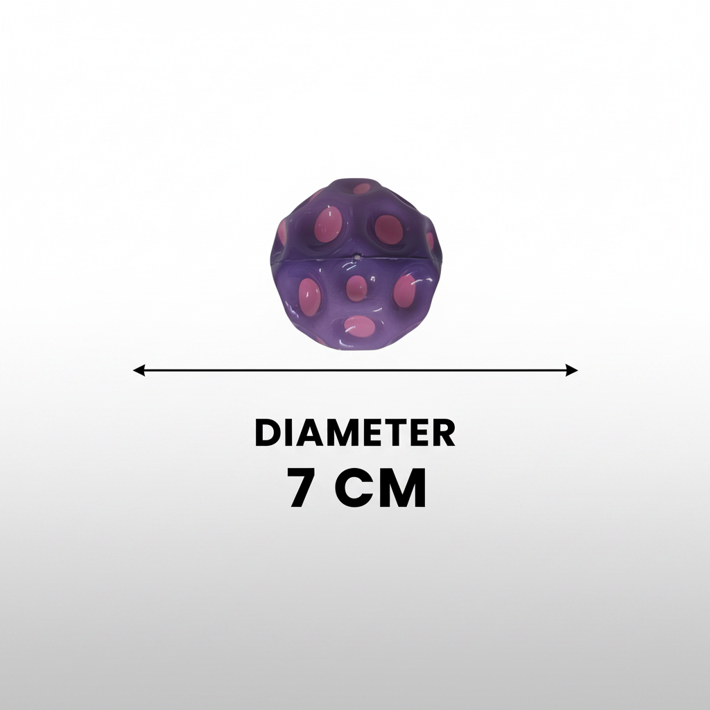 Moon ball measurement infographic
