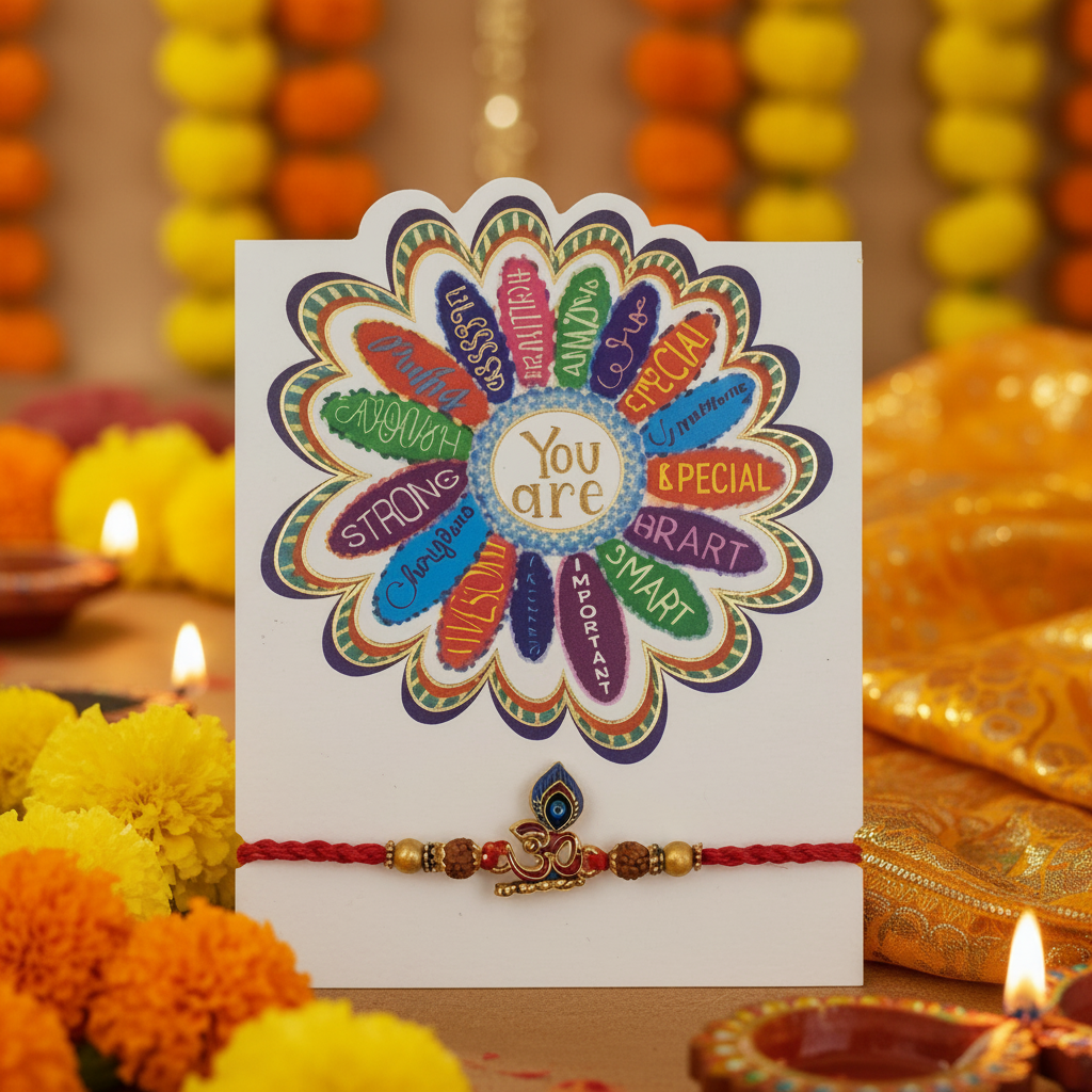 Om Rakhi Card Festive 1
