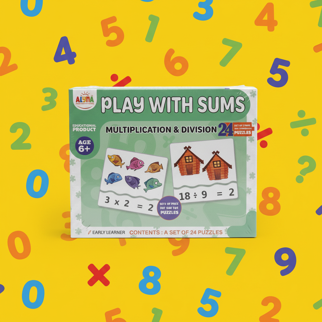 Play With Sums – Yellow Numbers Background