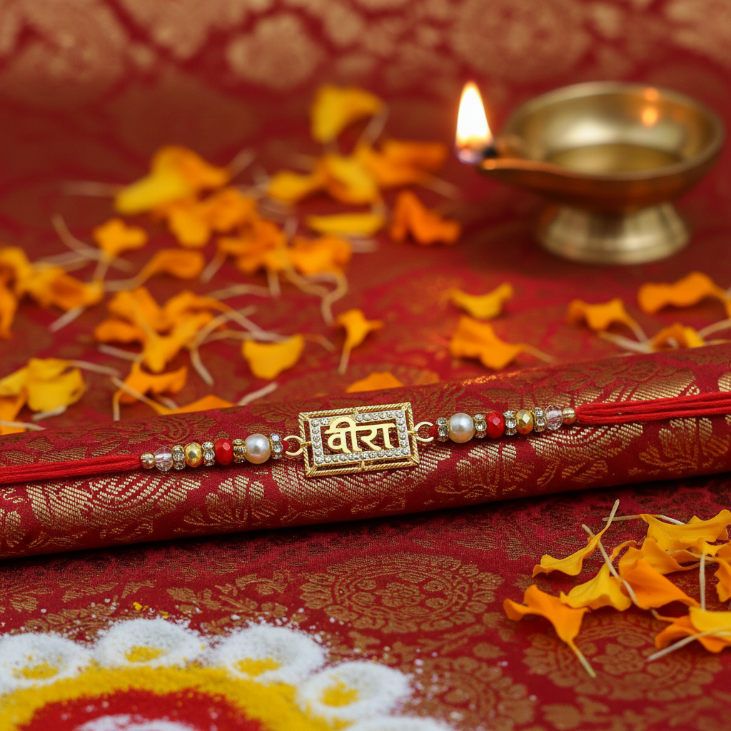Rakhi Festive Saffron Marigold