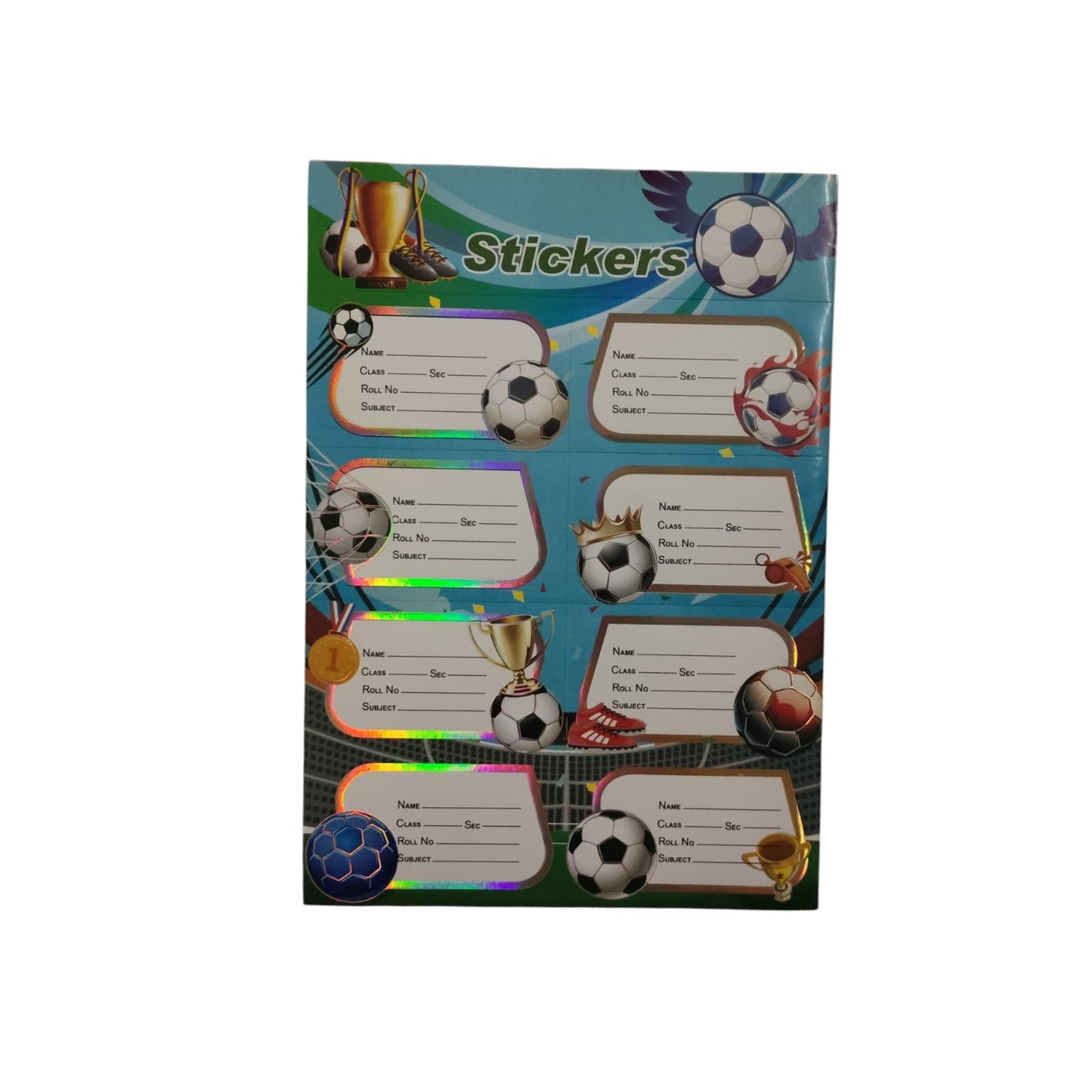 Kids Notebook Name Label Sticker Sheet – 8 Fun Themes | School Book Labels