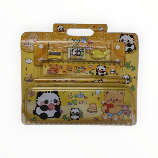 Kids Stationery Gift Set – 6-Piece with Pencil Box | Unicorn, Panda & Space
