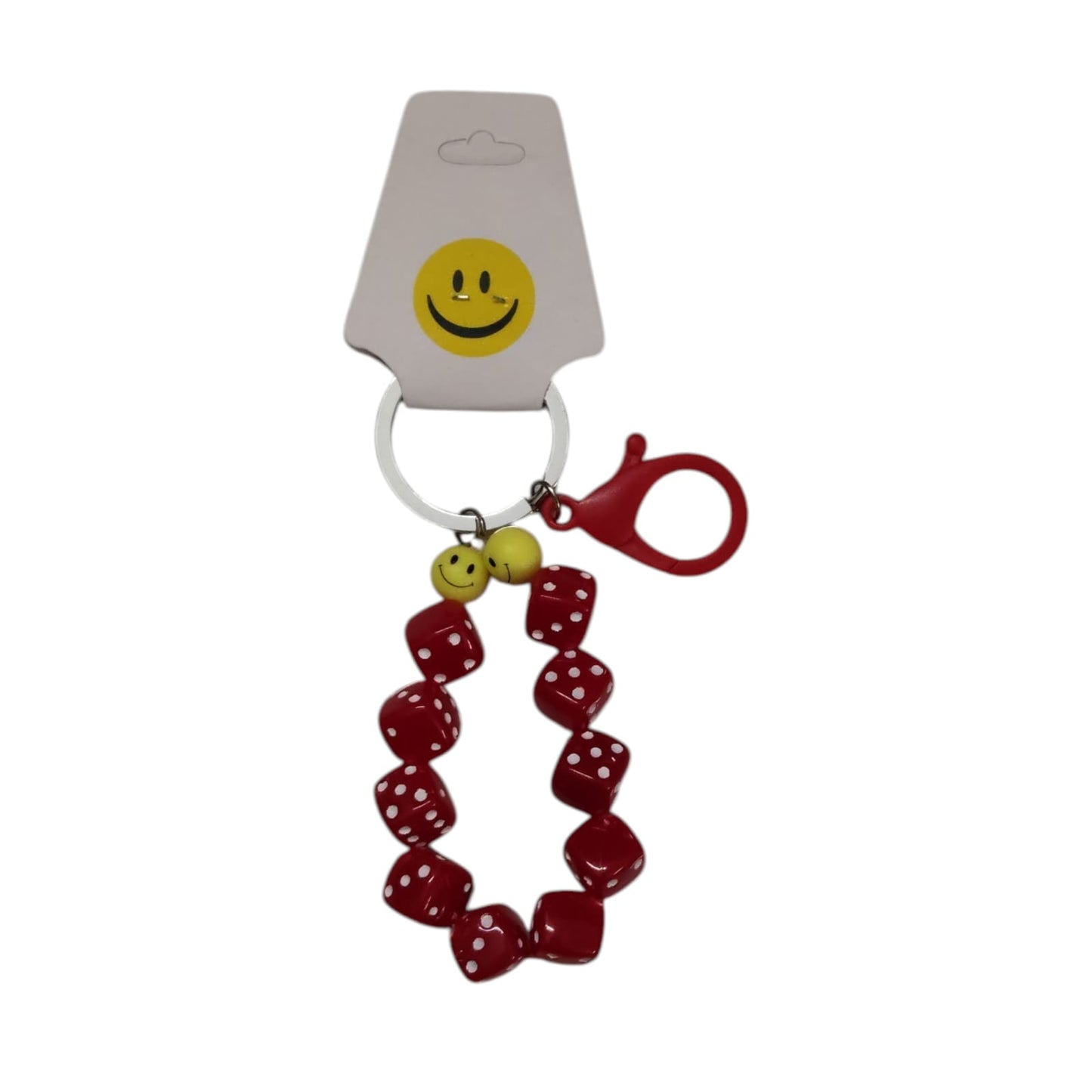 Smiley Dice Keychain
