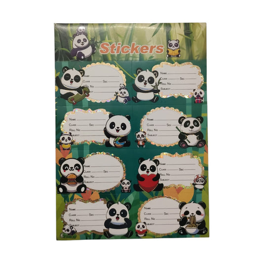 Kids Notebook Name Label Sticker Sheet – 8 Fun Themes | School Book Labels
