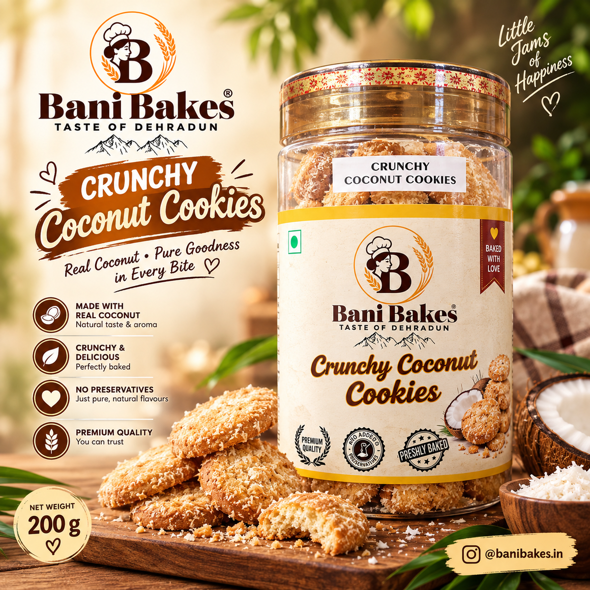 Crunchy Coconut Cookies