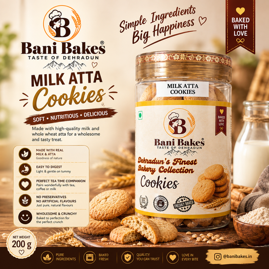 Milk Atta Cookies