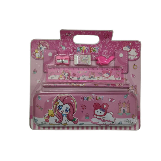 Kids Stationery Gift Set – 6-Piece with Pencil Box | Unicorn, Panda & Space
