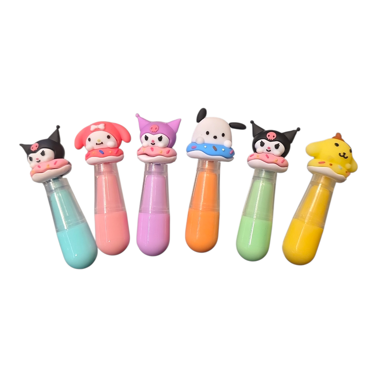 Sanrio Characters Donut Highlighter Set – 6 Pcs