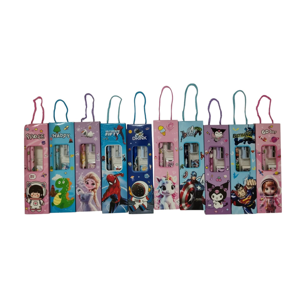 Kids Character Stationery Gift Set – Pencil Set in Gift Bag