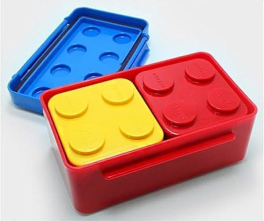 8-Block LEGO Brick Lunch Box Set – 5-Piece Kids Tiffin with Spork