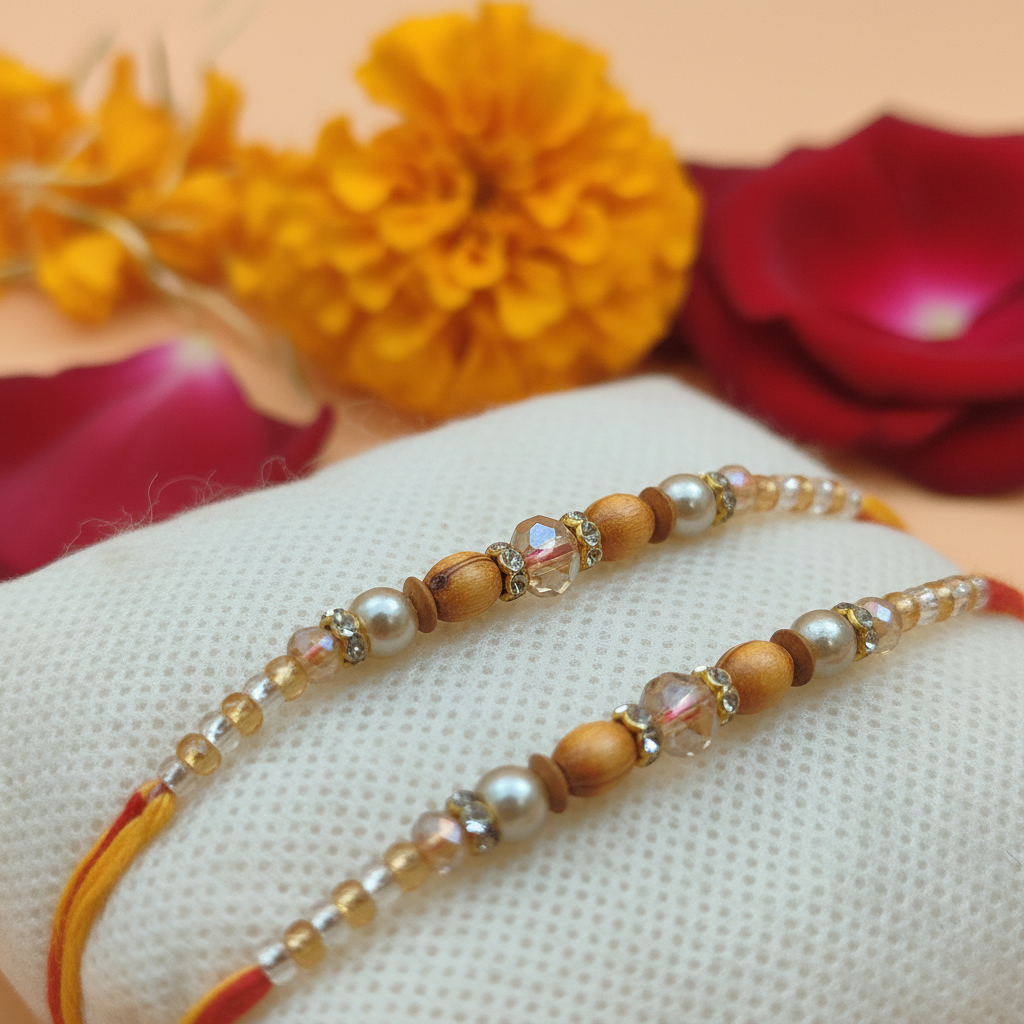 Sandalwood Rakhi 1 - Close-up