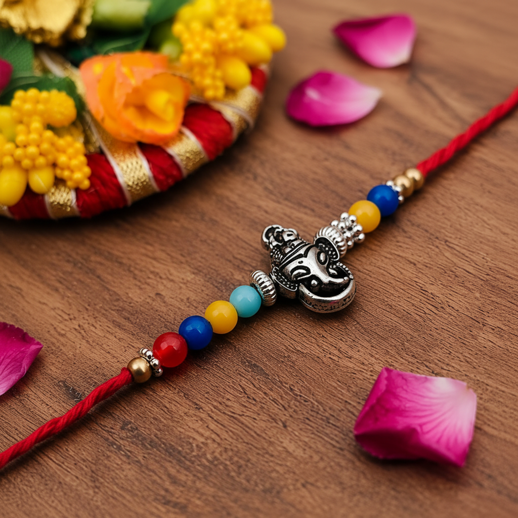 Silver Elephant Rakhi