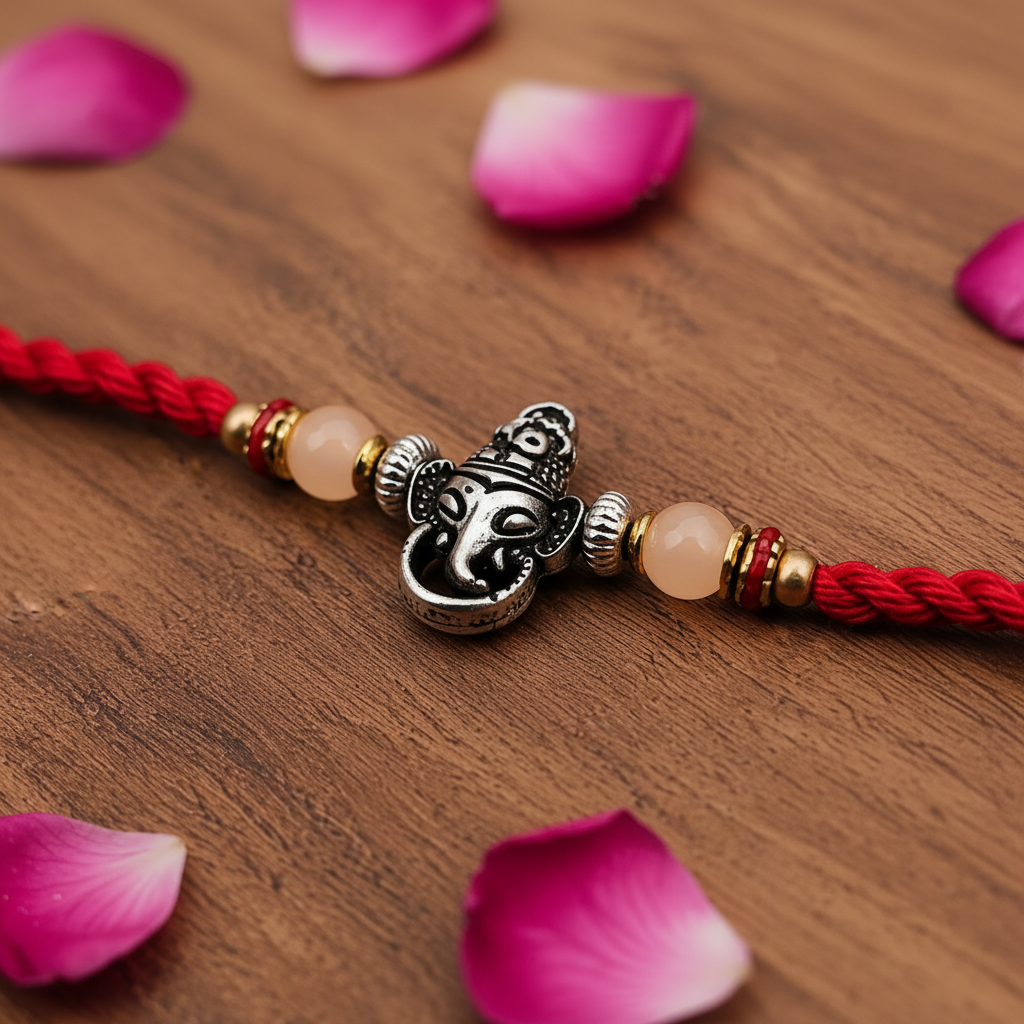 Silver Ganesha Rakhi