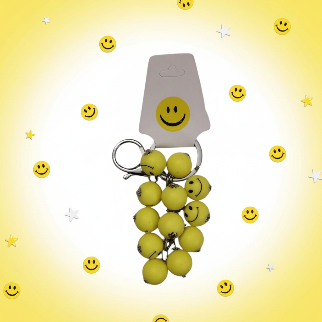 Smiley Keychain - Yellow Gradient