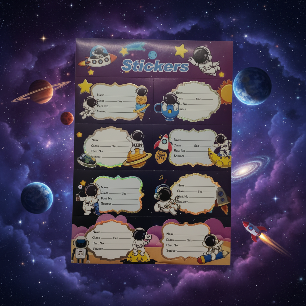 Space sticker sheet