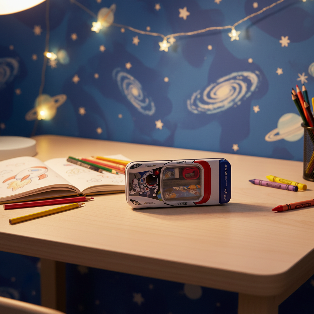 White Red Pencil Box