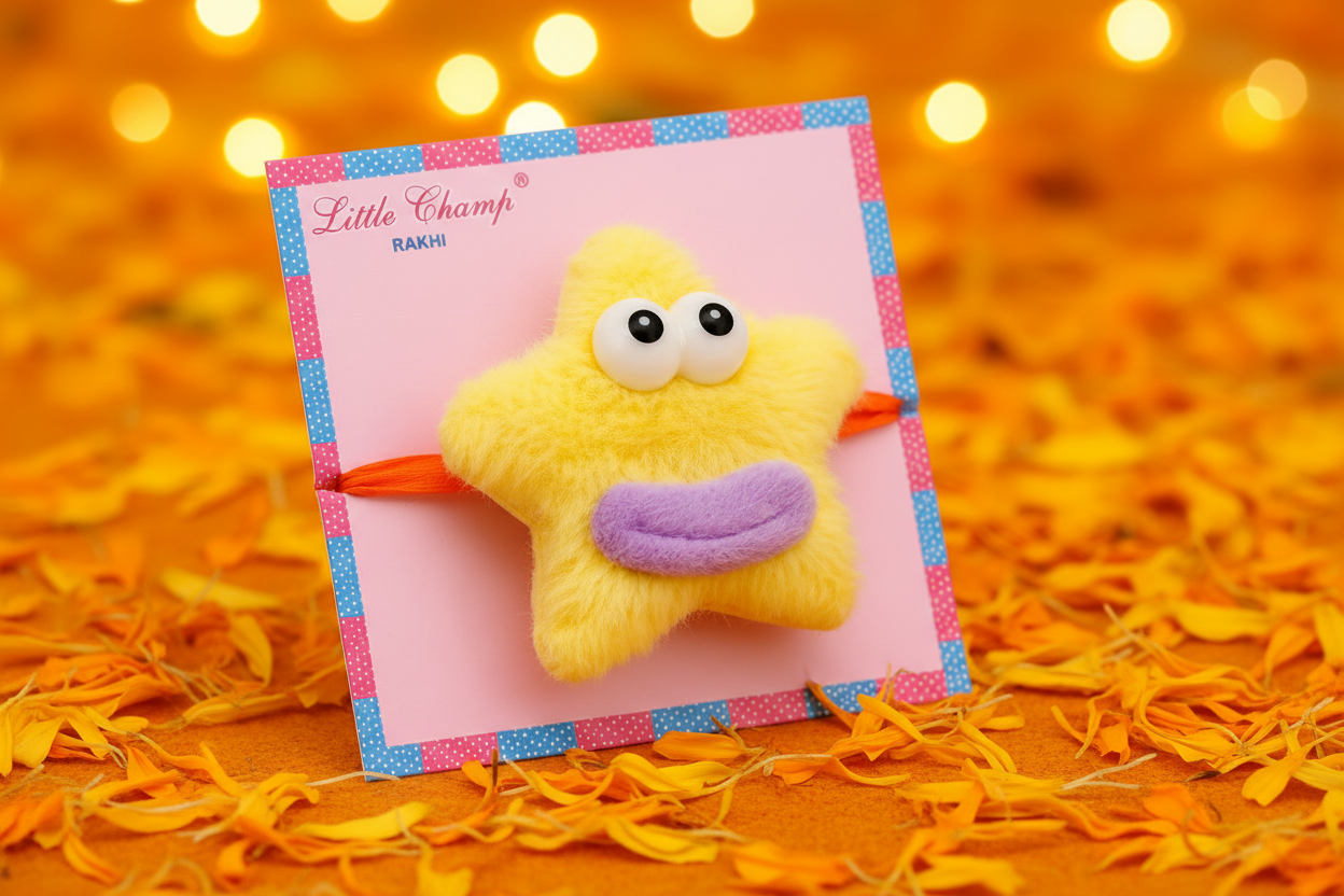 Yellow Star Rakhi - Festive